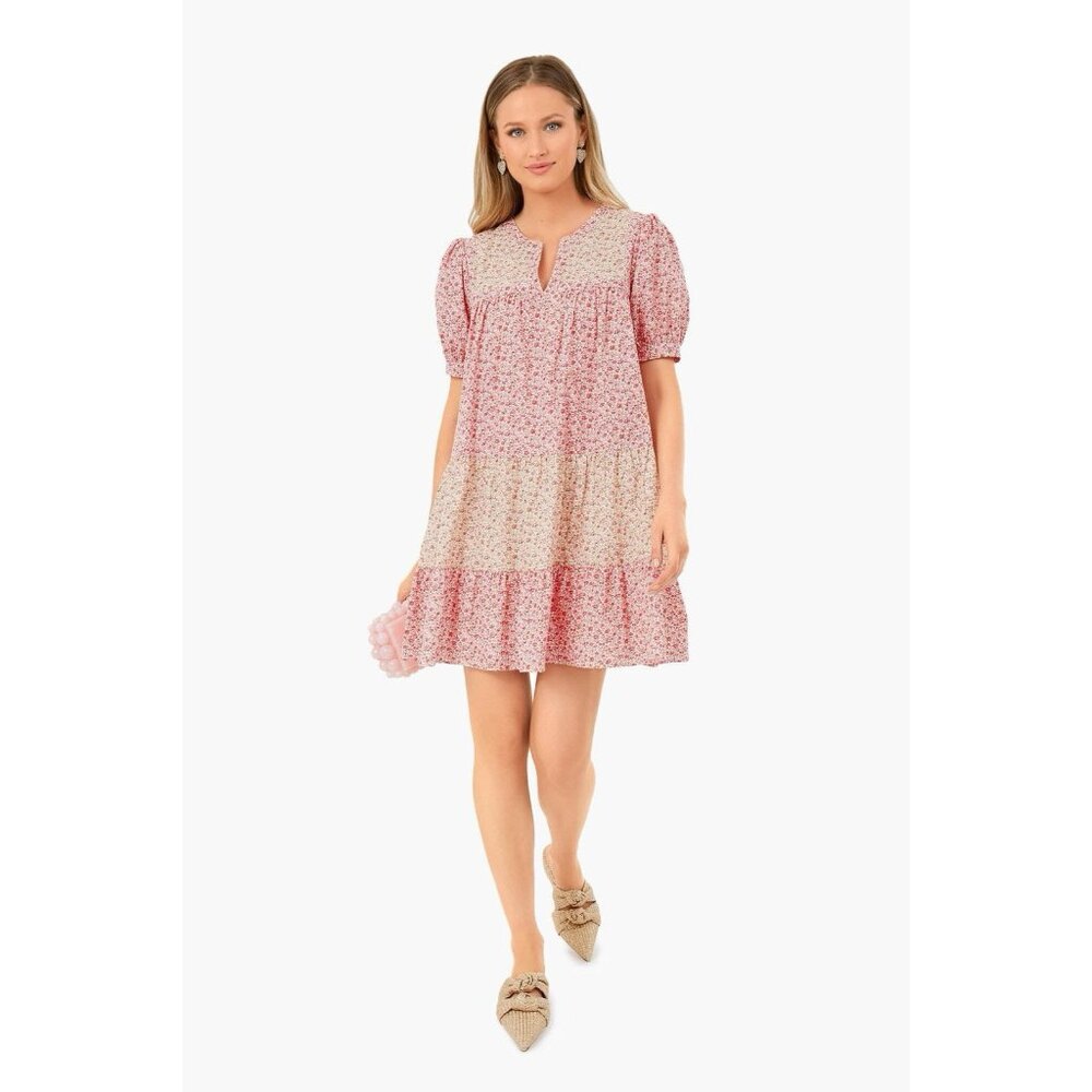 Tuckernuck Hyacinth House Floral Hana Mini Dress (Size M) Tiered Billowy A-line